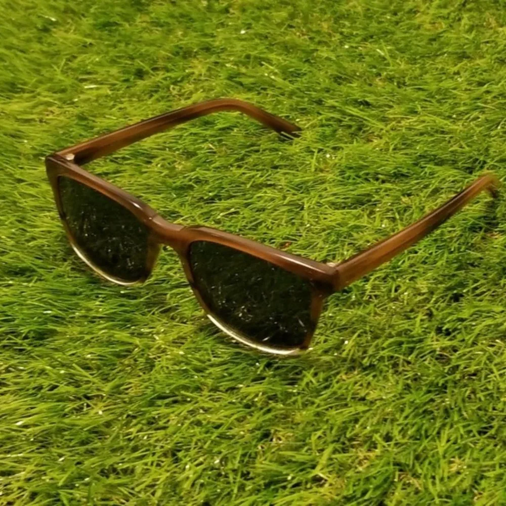 Warby Parker Barkley 938 53-18-142 Antique Shale Fade Brown to Tan EUC
